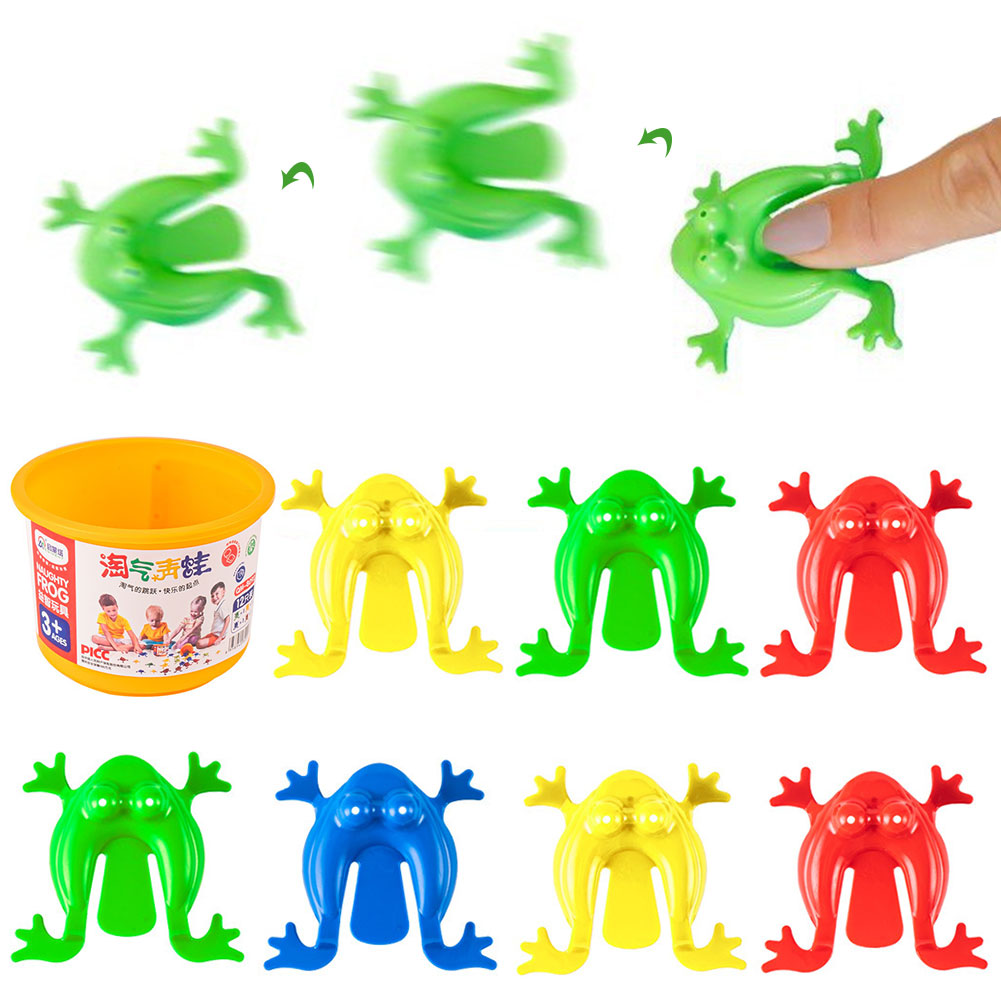 SF 12/18/24Pcs Jumping Frog Toys Parent-child Bounce Frogs Fidget Toys  Stress Reliever Novelty Toys for Children Birthday Party Gift
