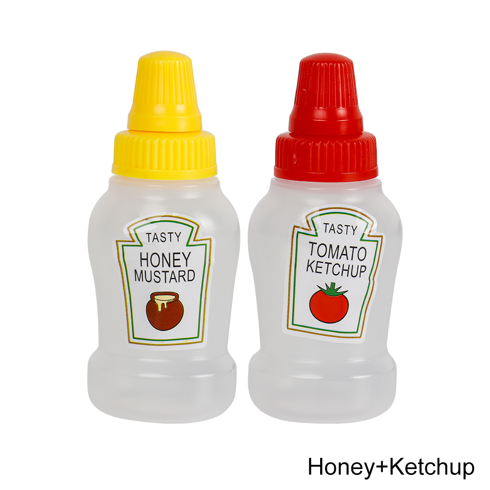 1 Set Mini Sauce Bottle Refillable Ketchup Honey Salad Containers Bottles  Portable Sauce Jars Lunch Box Dressing Dispensers Box
