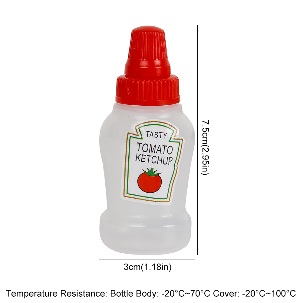 Mini Sauce Bottle, Refillable Ketchup Honey Salad Containers Bottles