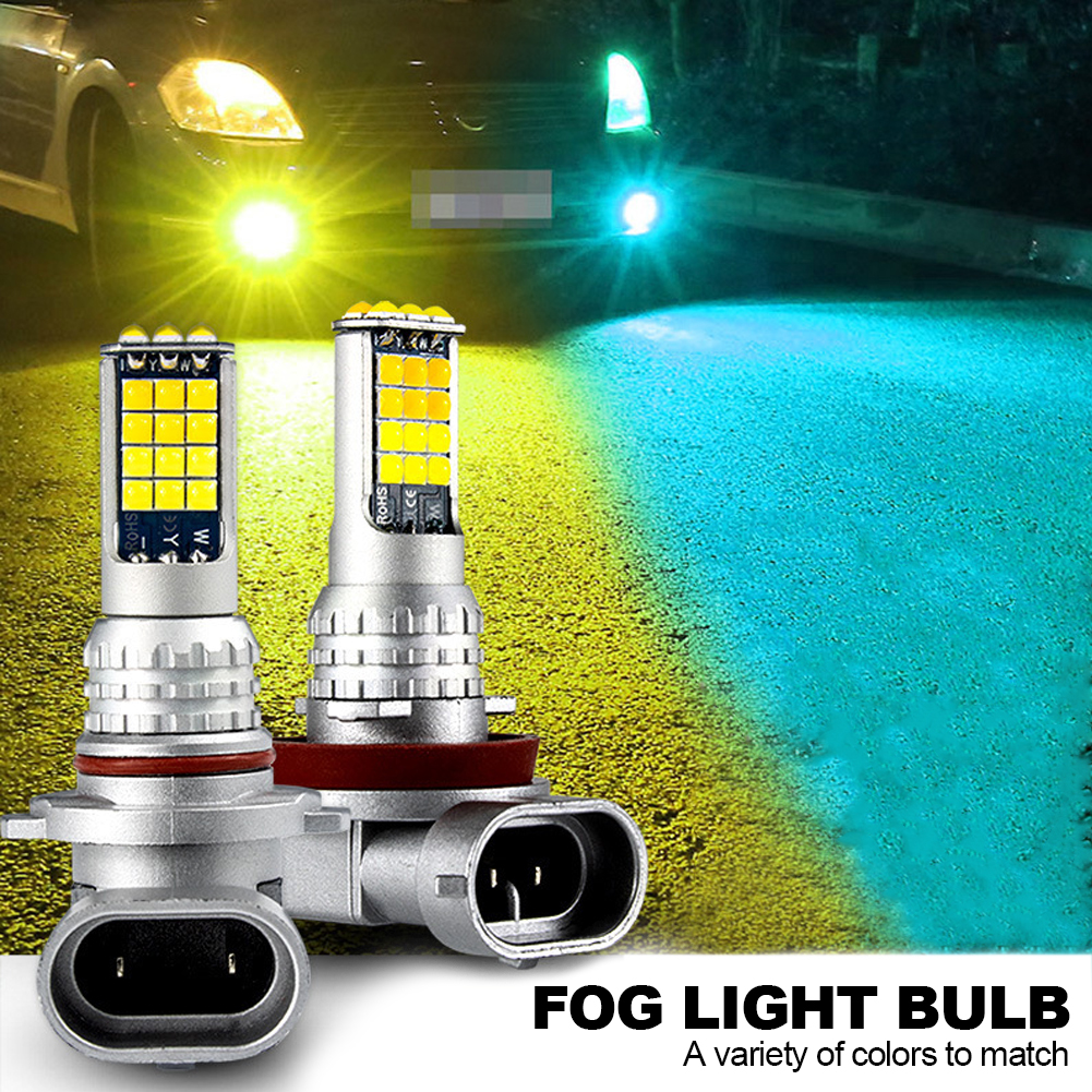 FG 1Pc 30LED Fog Light Bulb Dual Color Car DRL Turn Signal Reverse