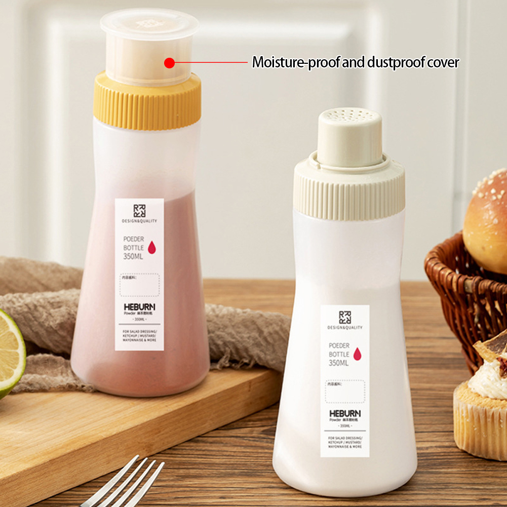 350Ml Kitchen Flour Squeeze Container With Lid Baking Sugar Powder Dinspenser Condiment Barbecue Seasoning Bottle Coffee Powder Storage Bottle